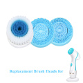 Rechargeable 2 Heads Use Facial Beauty Massage Silicone Electric Facial Cleansing Spin Brush